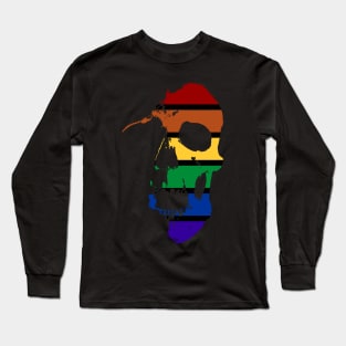 Dark Rainbow Skull Long Sleeve T-Shirt